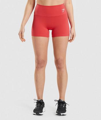 Dámské Šortky Gymshark Tréninková Červené | CZ 3921OKI